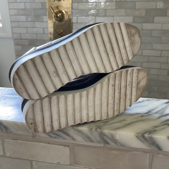 Zara silver metallic platform sneakers size 39 us 8 - Picture 4 of 4